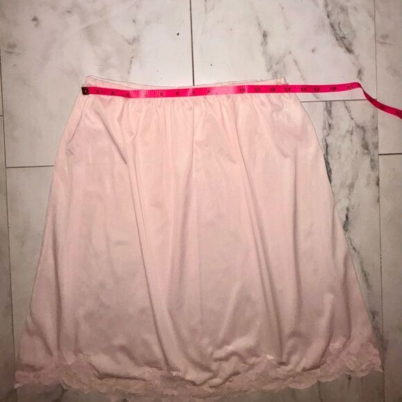Pink Satin Slip Skirt Size Large Y2K Coquette Barbiecore Aesthetic - Picture 8 of 10
